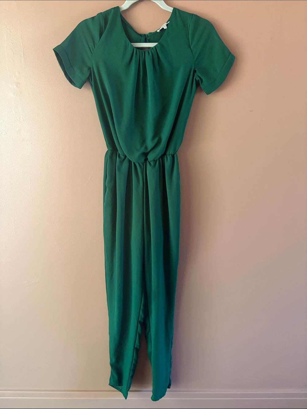 Women’s Emerald Green Short Sleeve Jumpsuit
